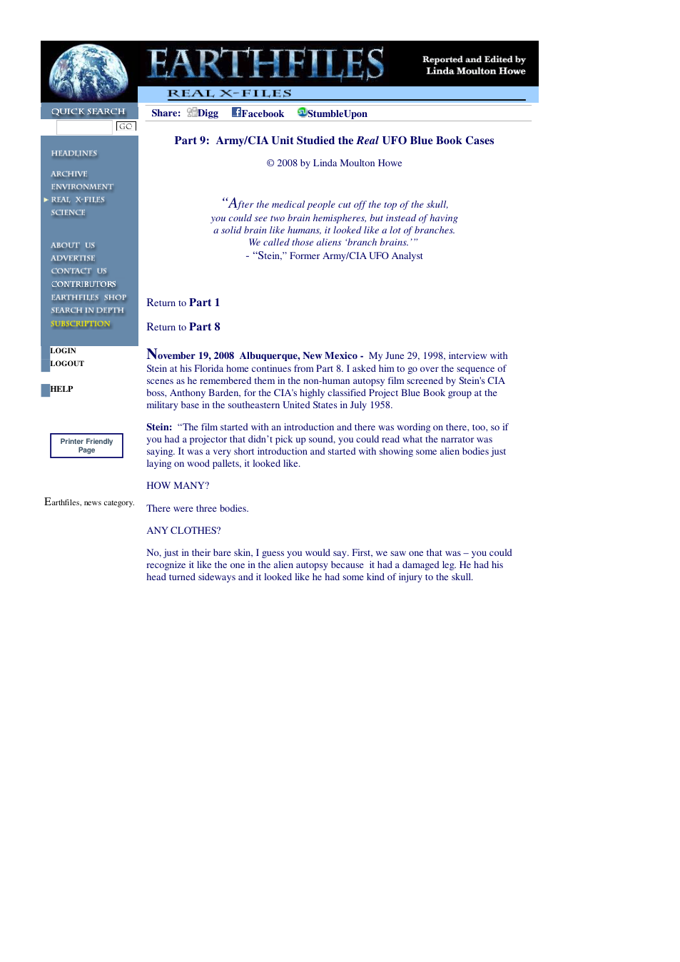 11 19 2008 Part 9 Army CIA Unit Studied the Real UFO Blue Book Cases cover