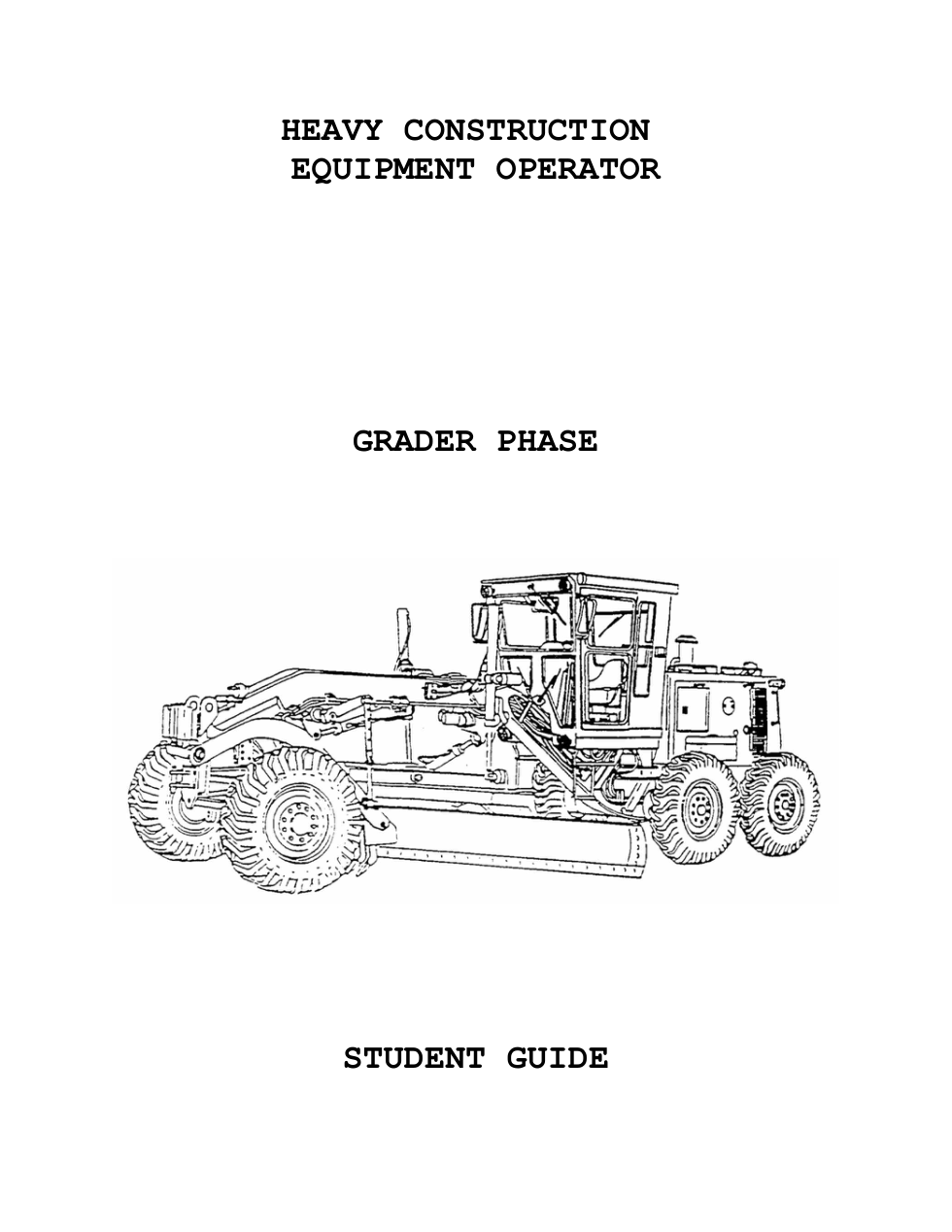 USMC - Heavy Construction Equipment Operator-Grader 39p. cover