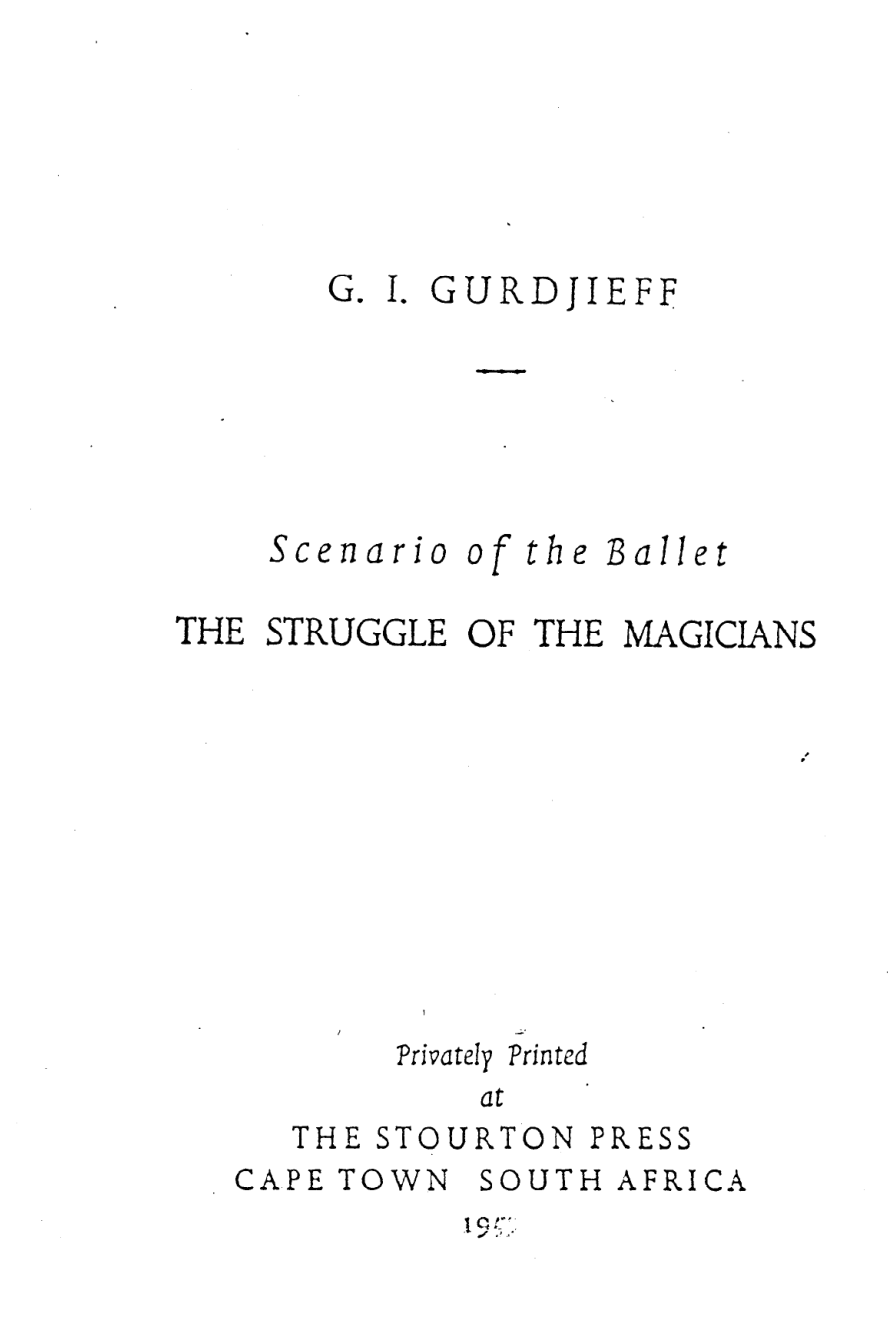 Gurdjieff G I - The Struggle of Magicians cover