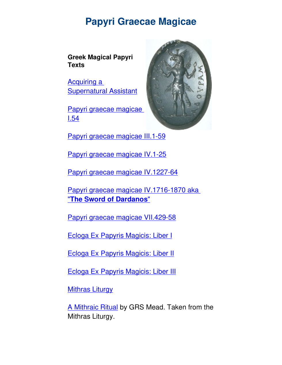 Papyri Graecae Magicae cover