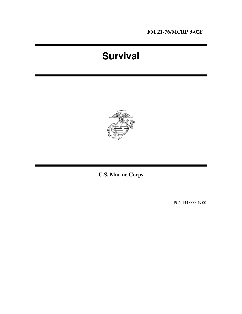 US Marine Corps - Survival - Part 1 cover