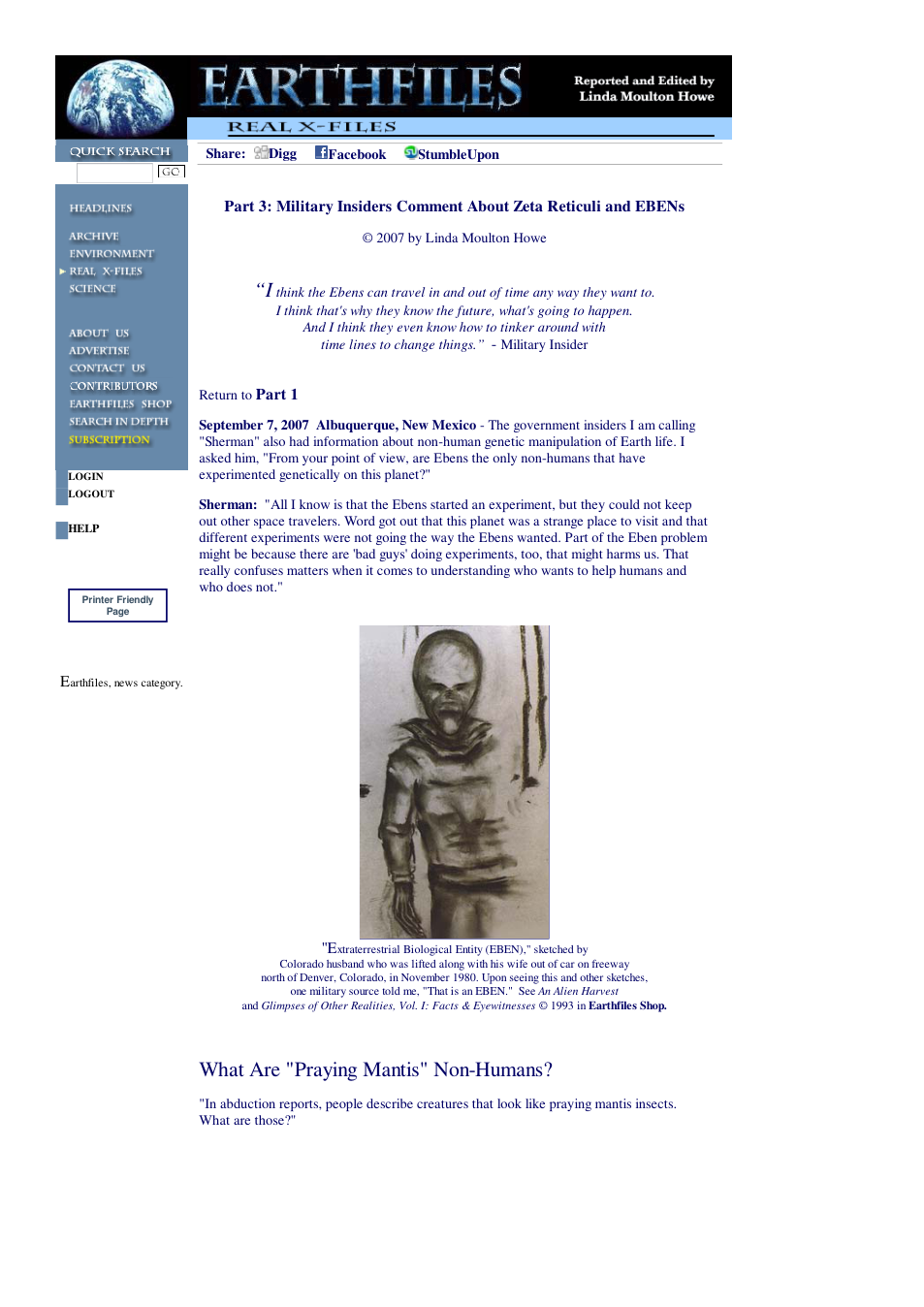 09 07 2007 Part 3 Military Insiders Comment About Zeta Reticuli and EBENs cover