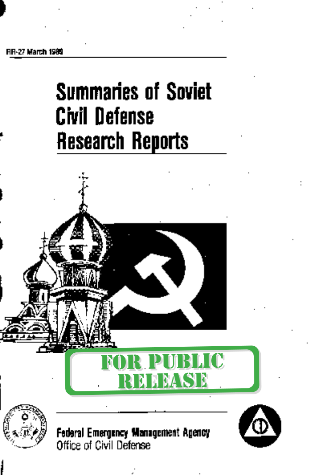 FEMA Summaries Of Soviet Civil Defense Research Reports cover