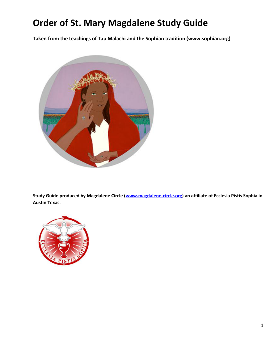 Order of St. Mary Magdalene Study Guide cover
