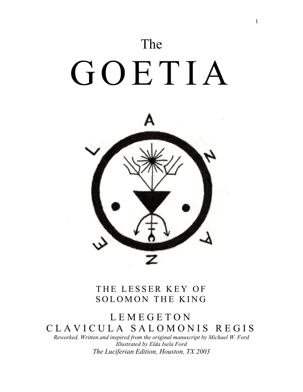 Goetia Luciferian cover