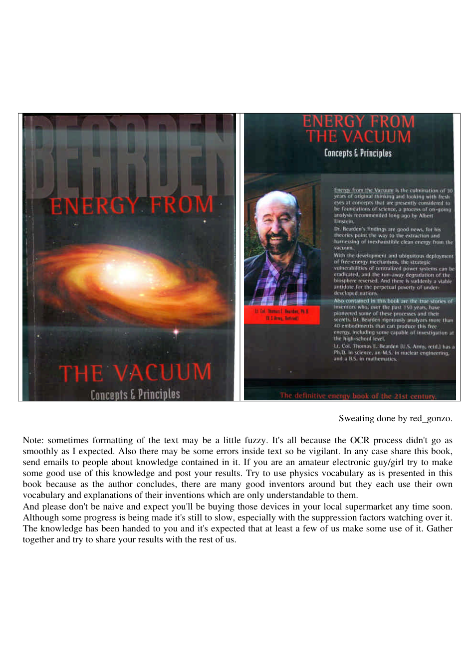Energy From The Vacuum - Concepts And Principles cover