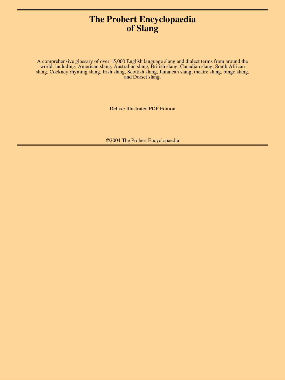 Encyclopaedia Of Slang cover