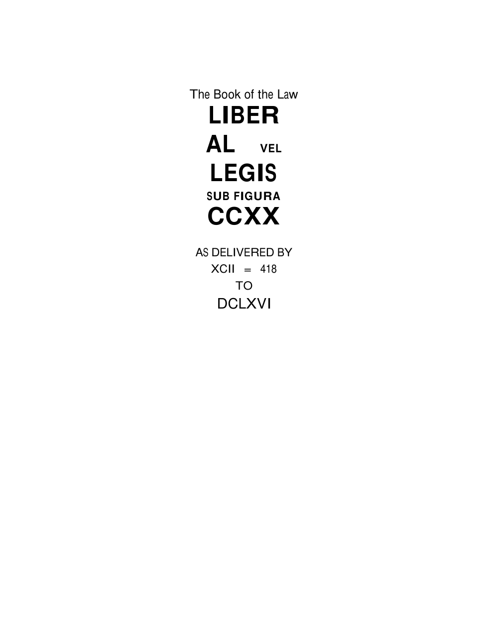 Aleister Crowley - Book 4 Part IV, The Law cover