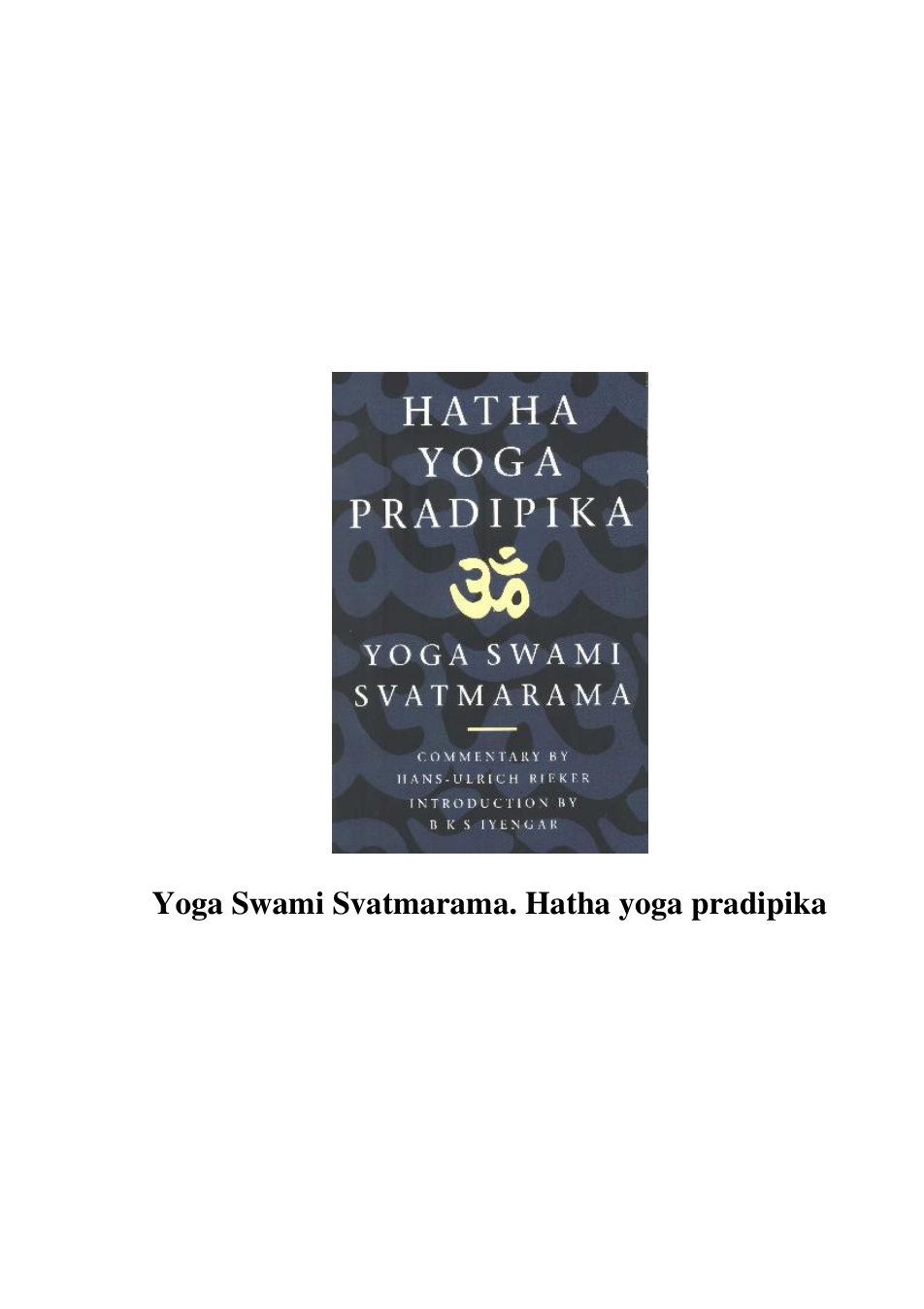 Hatha Yoga Pradipika cover
