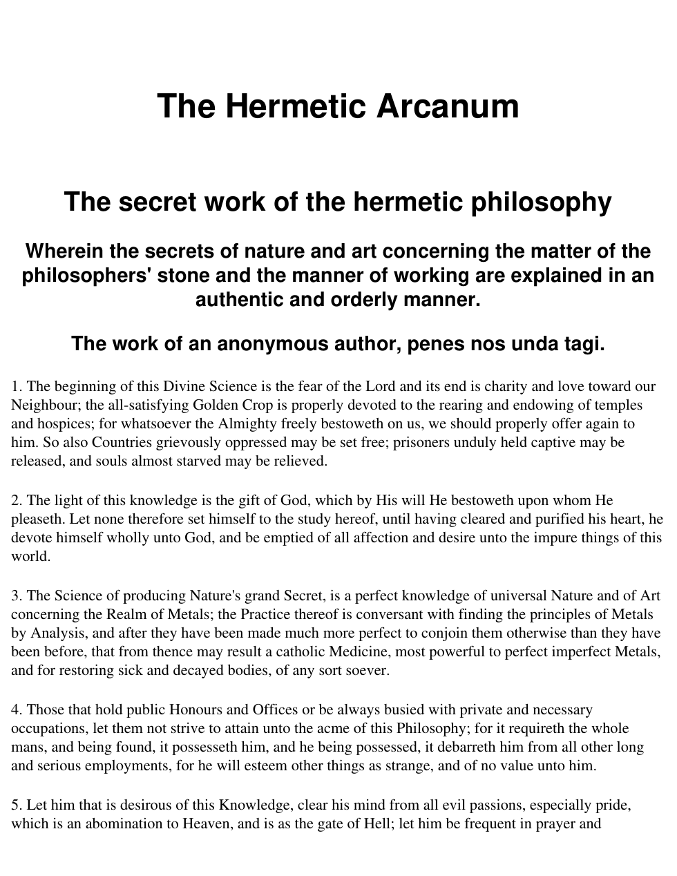 Hermetic Arcanum cover