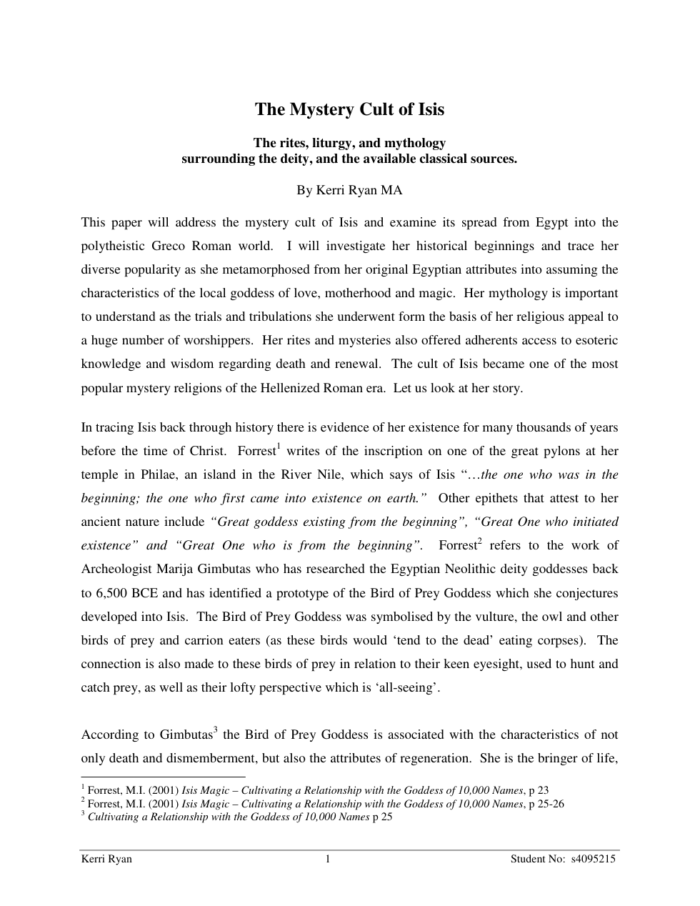 The mystery cult of isis cover