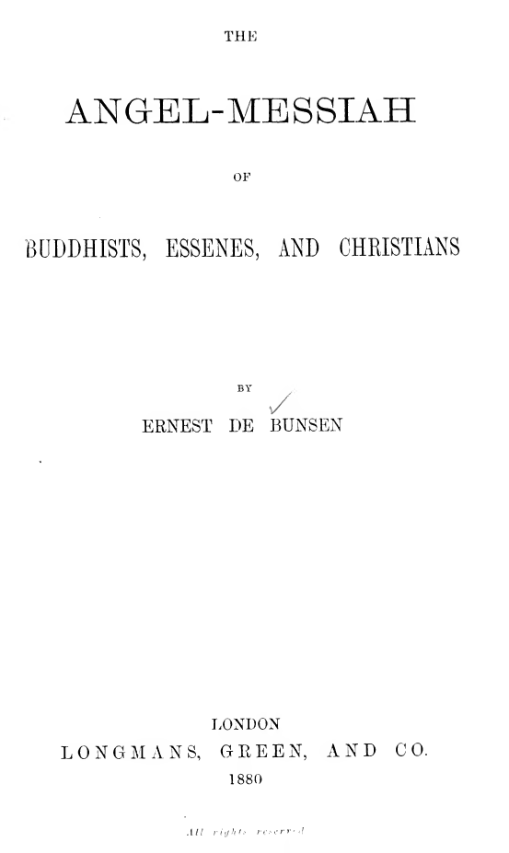 The angel-messiah of Buddhists Essenes and Christians cover