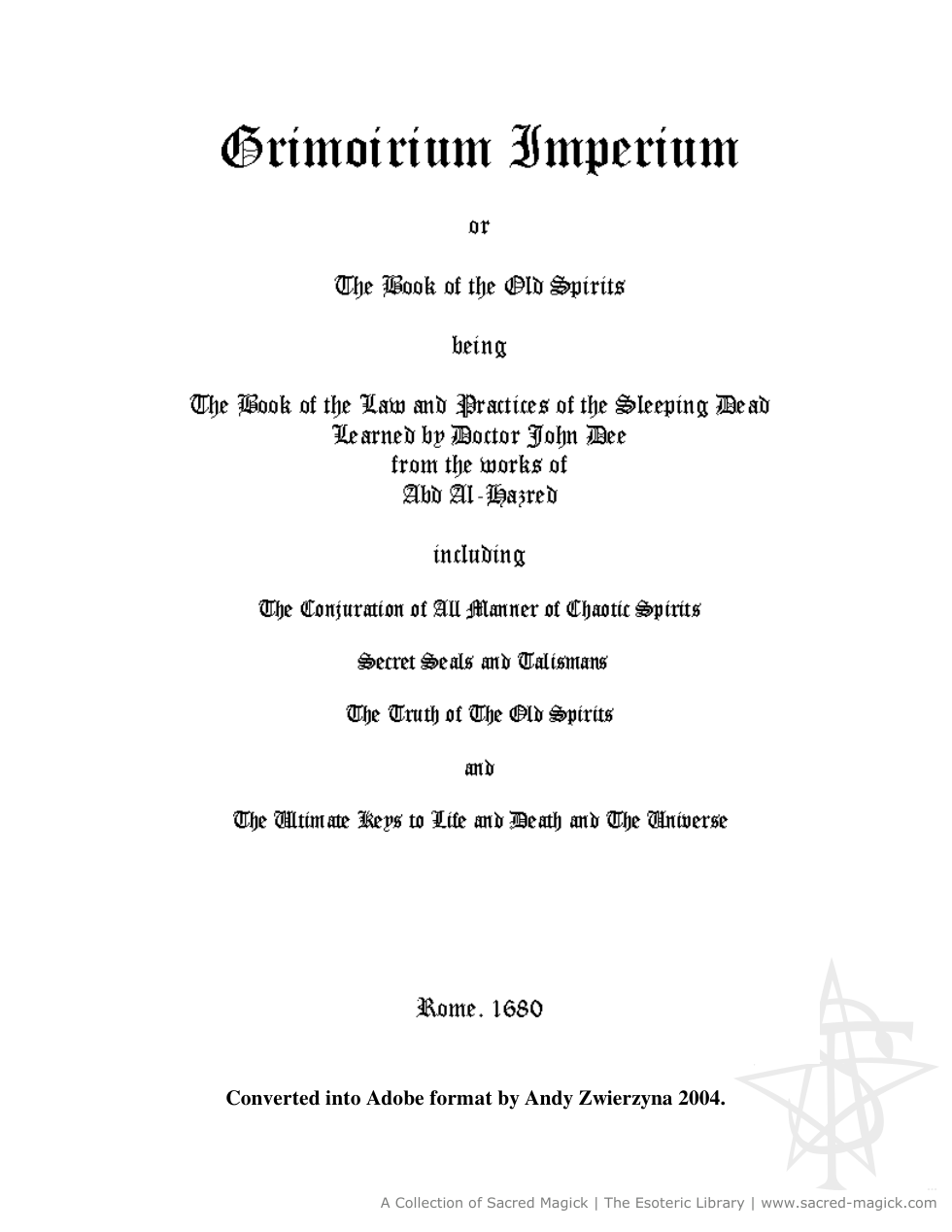 Grimoirium Imperium cover
