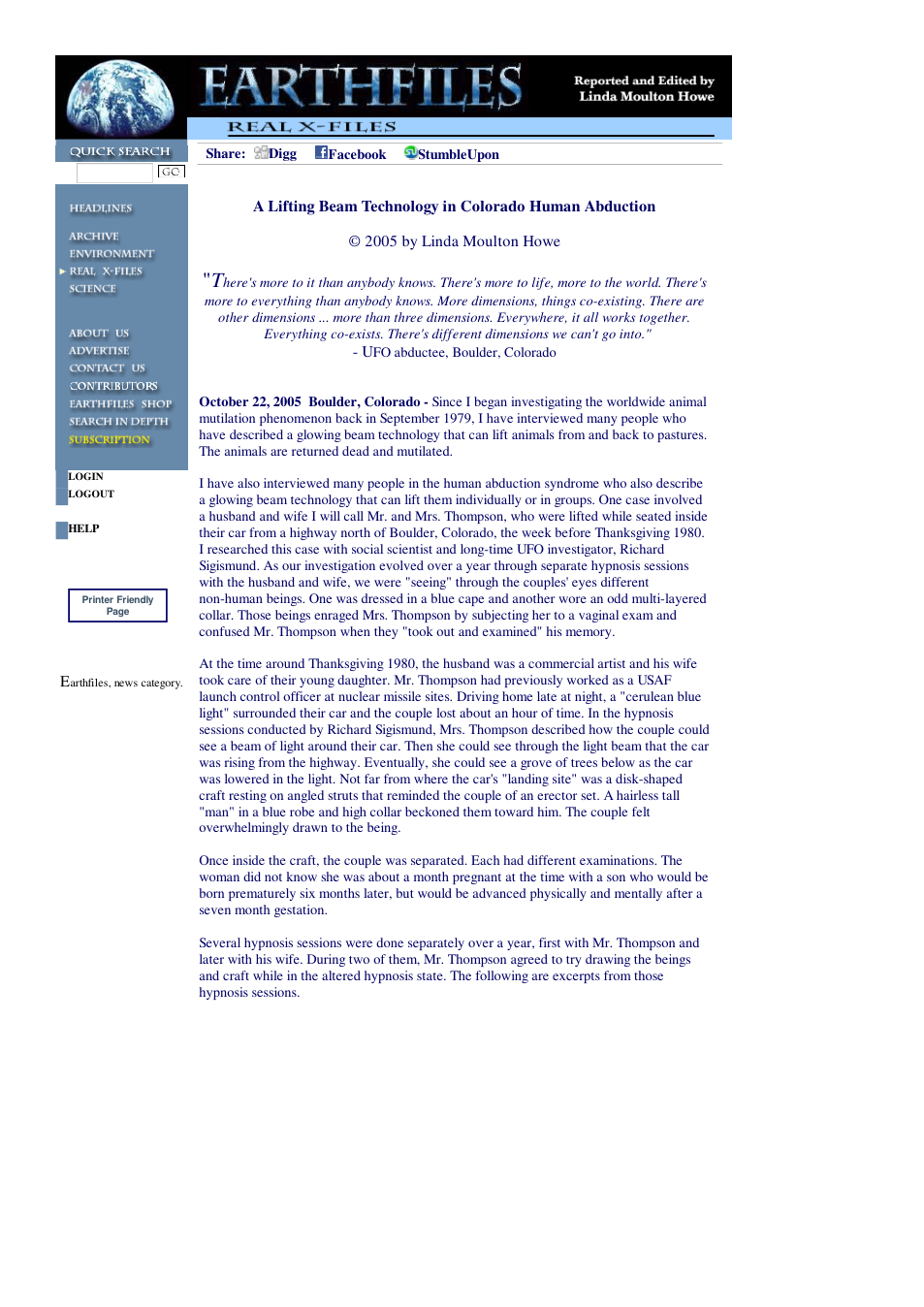 10 22 2005 A Lifting Beam Technology in Colorado Human Abduction cover