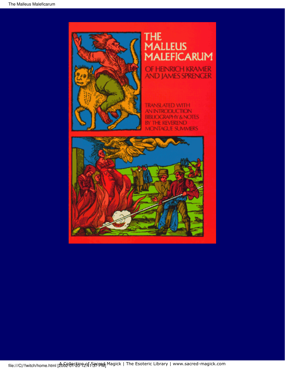 The Malleus Maleficarum cover