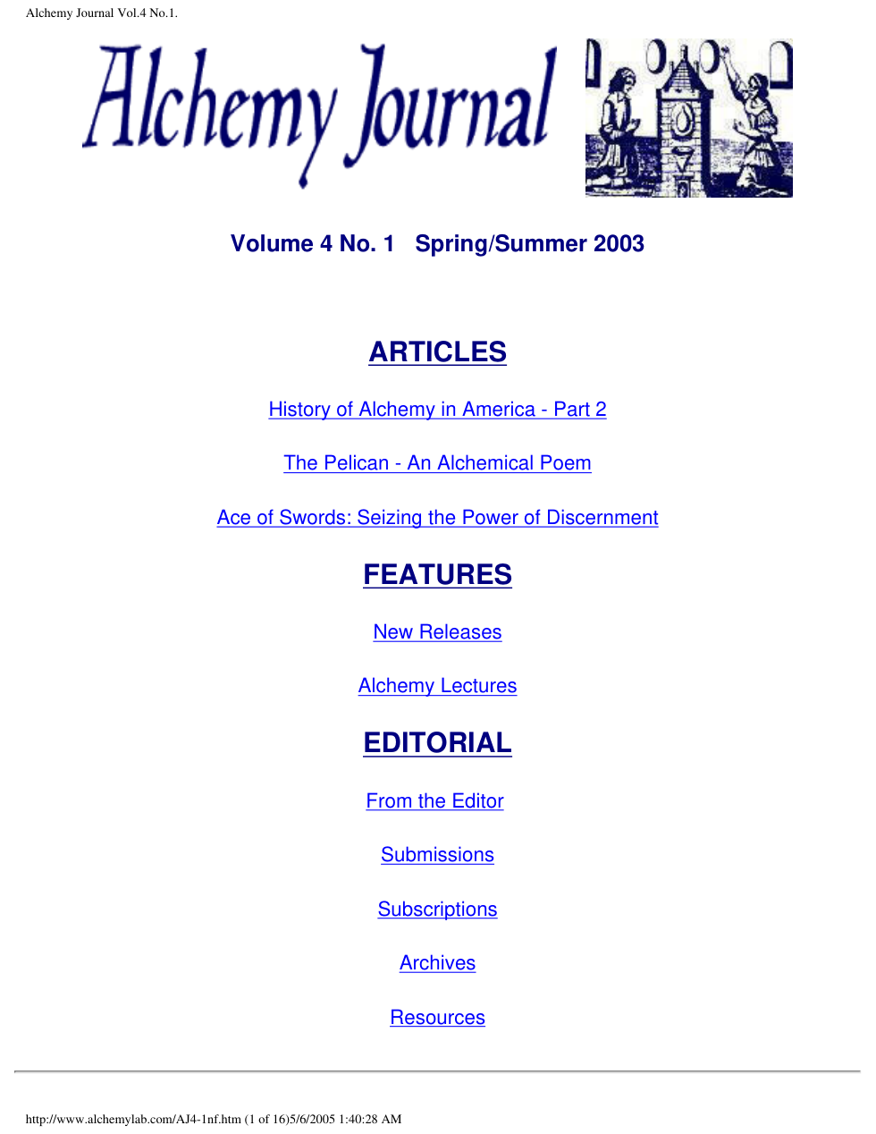 Alchemy Journal Vol.4 No.1 cover