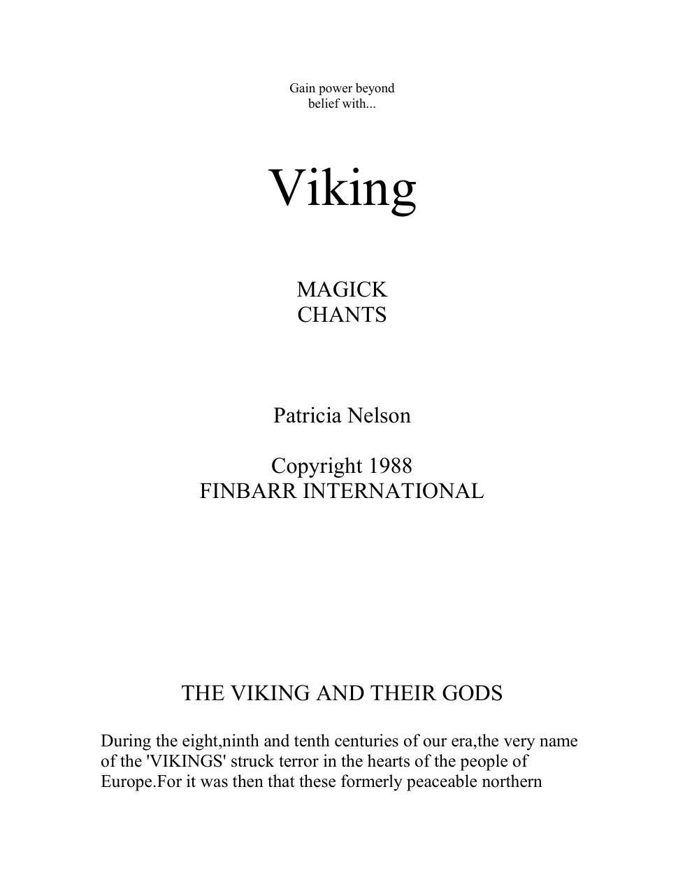 Patricia Nelson - Norse magic cover