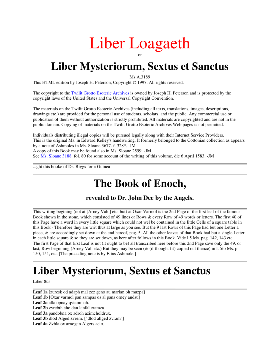 Liber Loagaeth cover