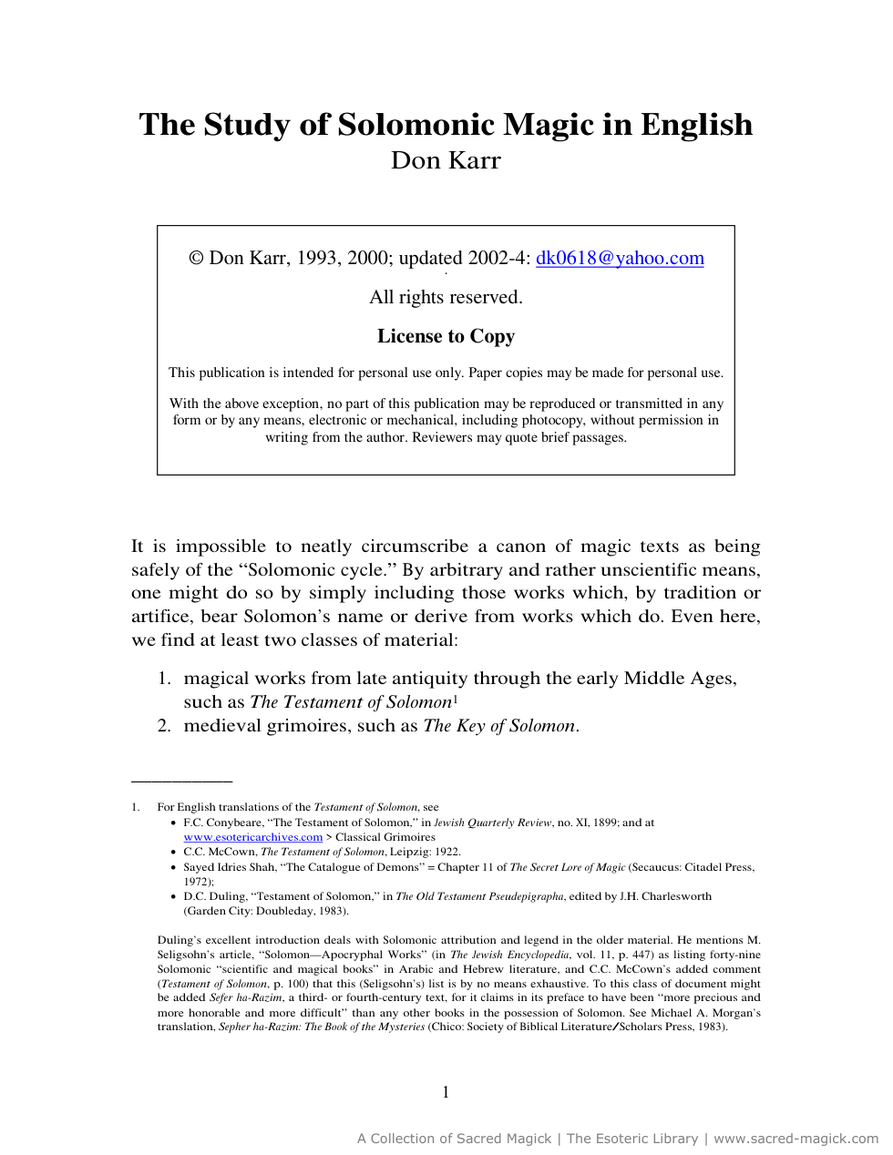 The Study of Solomonic Magic in English cover
