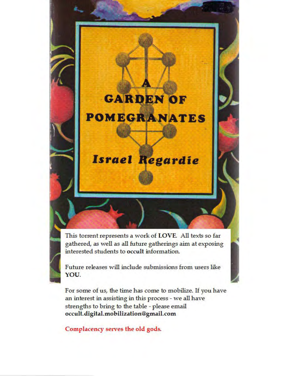 Israel Regardie - A Garden of Pomegranates cover