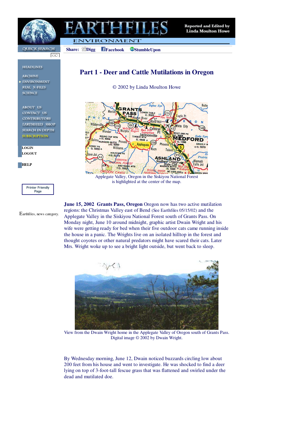 06 15 2002 Part 1 - Deer and Cattle Mutilations in Oregon cover