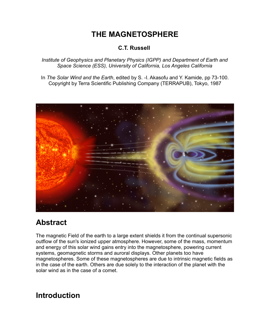Magnetosphere cover