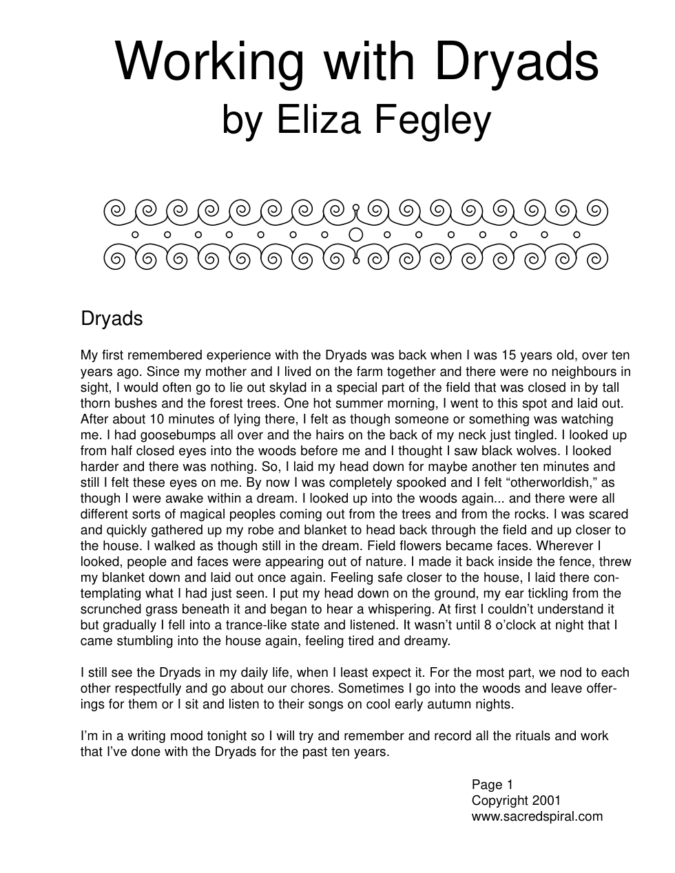 Working with Dryads cover