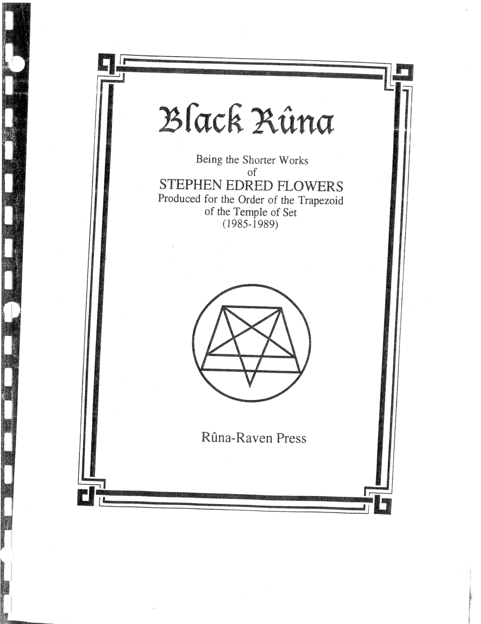 Stephen Flowers - Black Runa cover