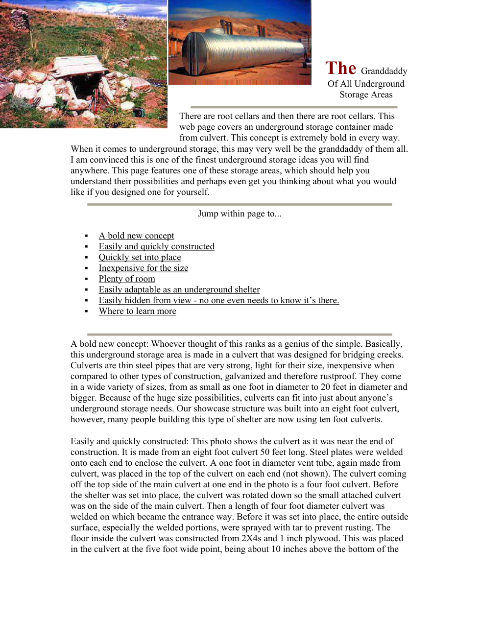 Granddaddy Of All Underground Storage Areas 3 pages cover