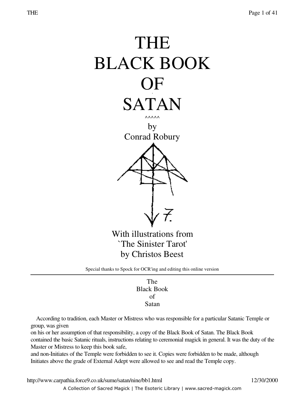 The Black Book of Satan cover