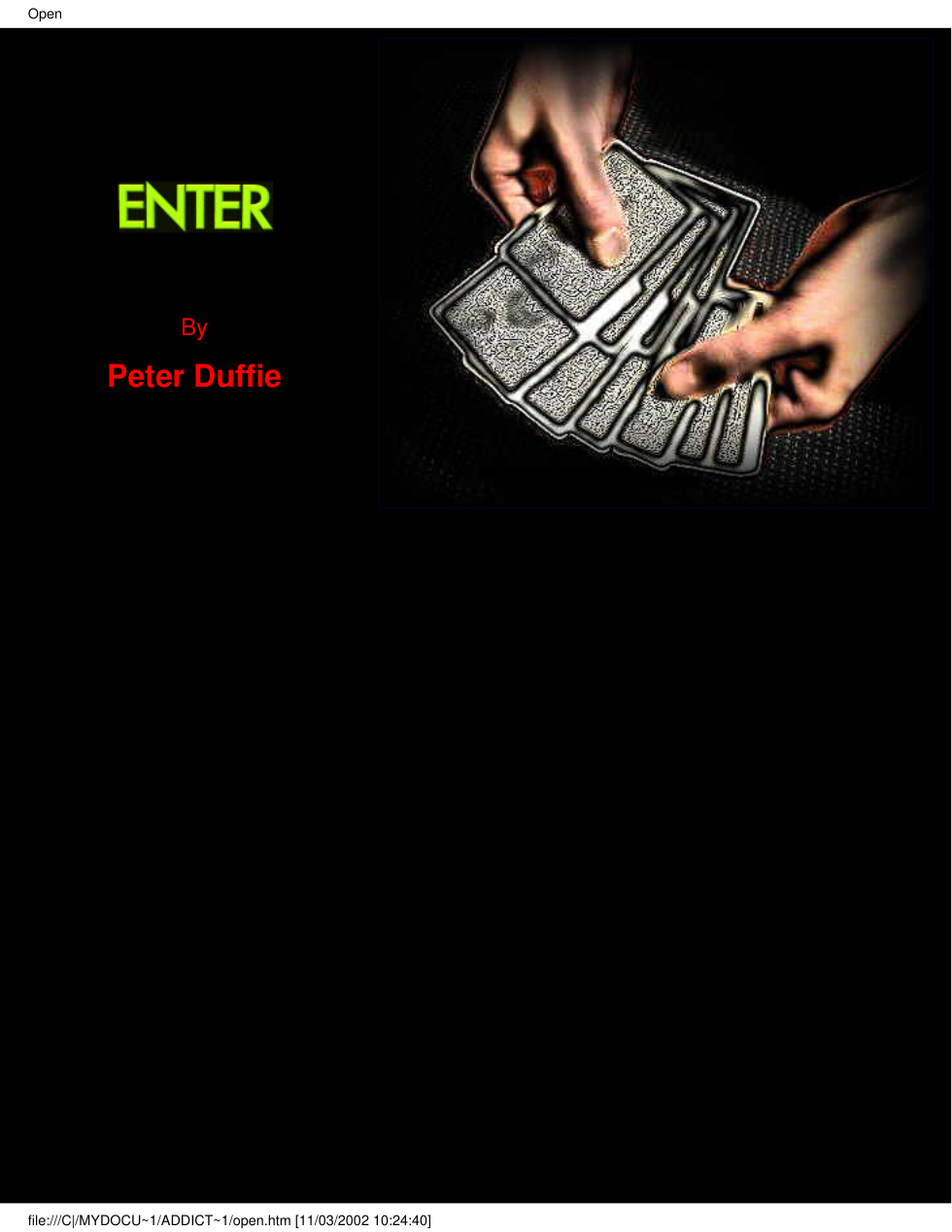 Peter Duffie - The Card Addict cover