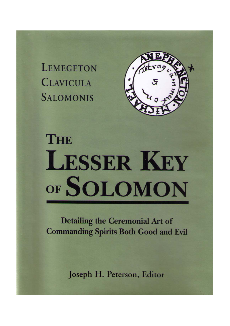 Peterson - The Lesser Key of Solomon cover