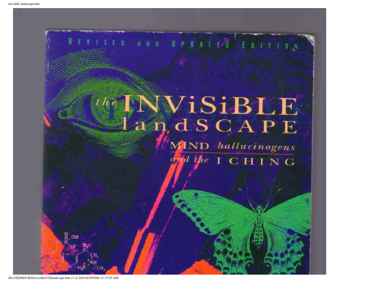 Mckenna, Terence - Invisible Landscape cover