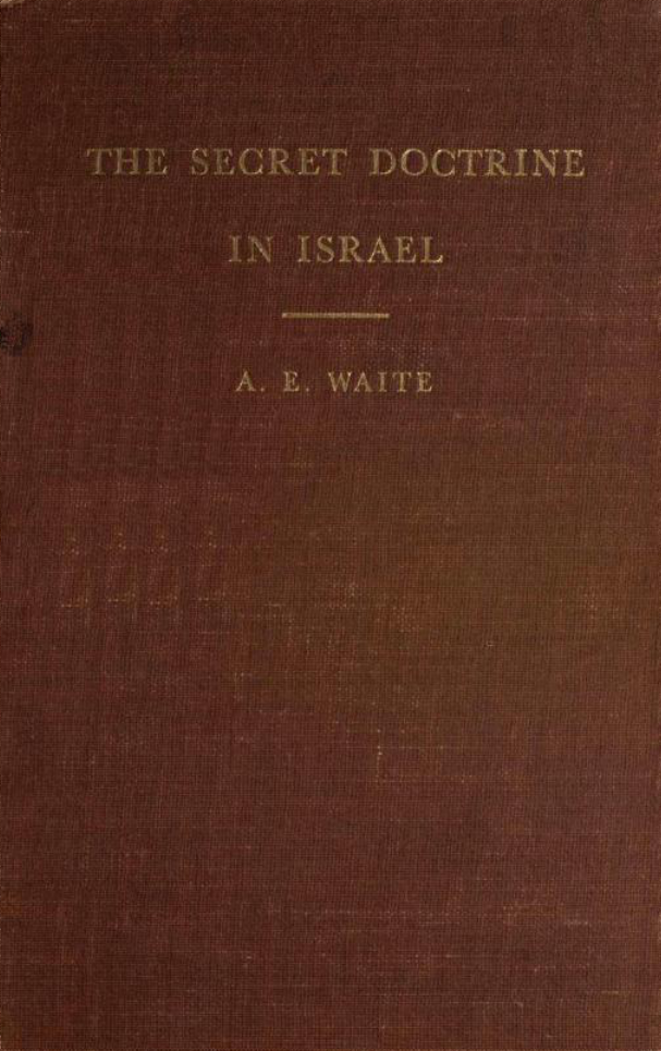 The Secret Doctrine in Israel - A E Waite cover