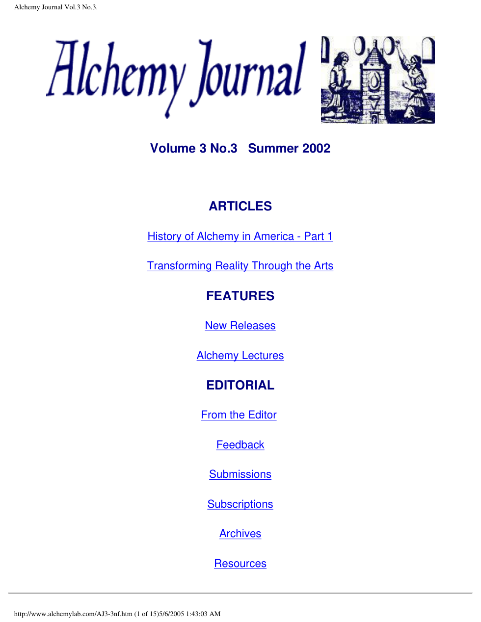 Alchemy Journal Vol.3 No.3 cover