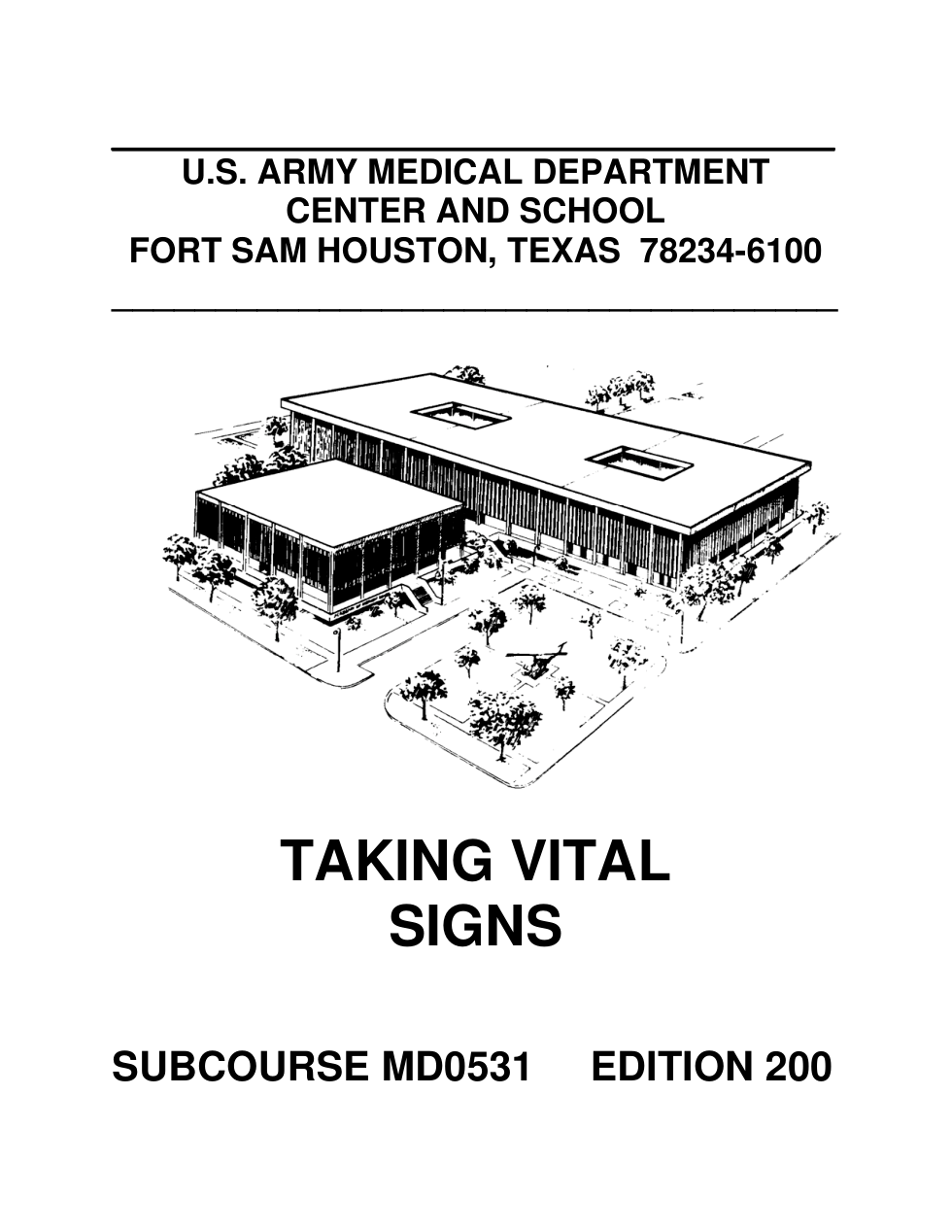 ARMY Medical - Taking Vital Signs 2006 120 pages cover