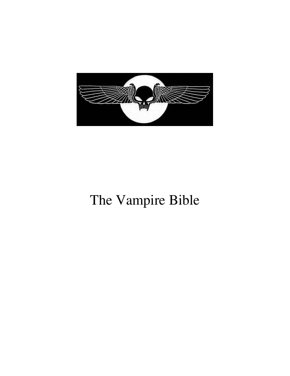 The Vampire Bible cover