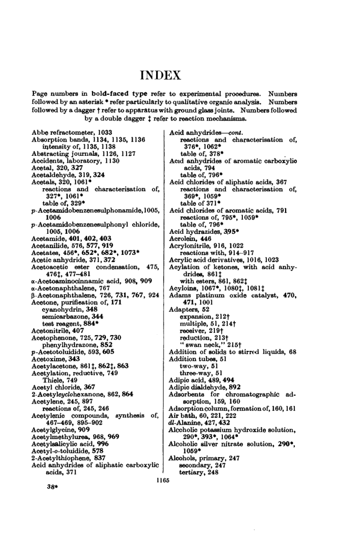Index cover