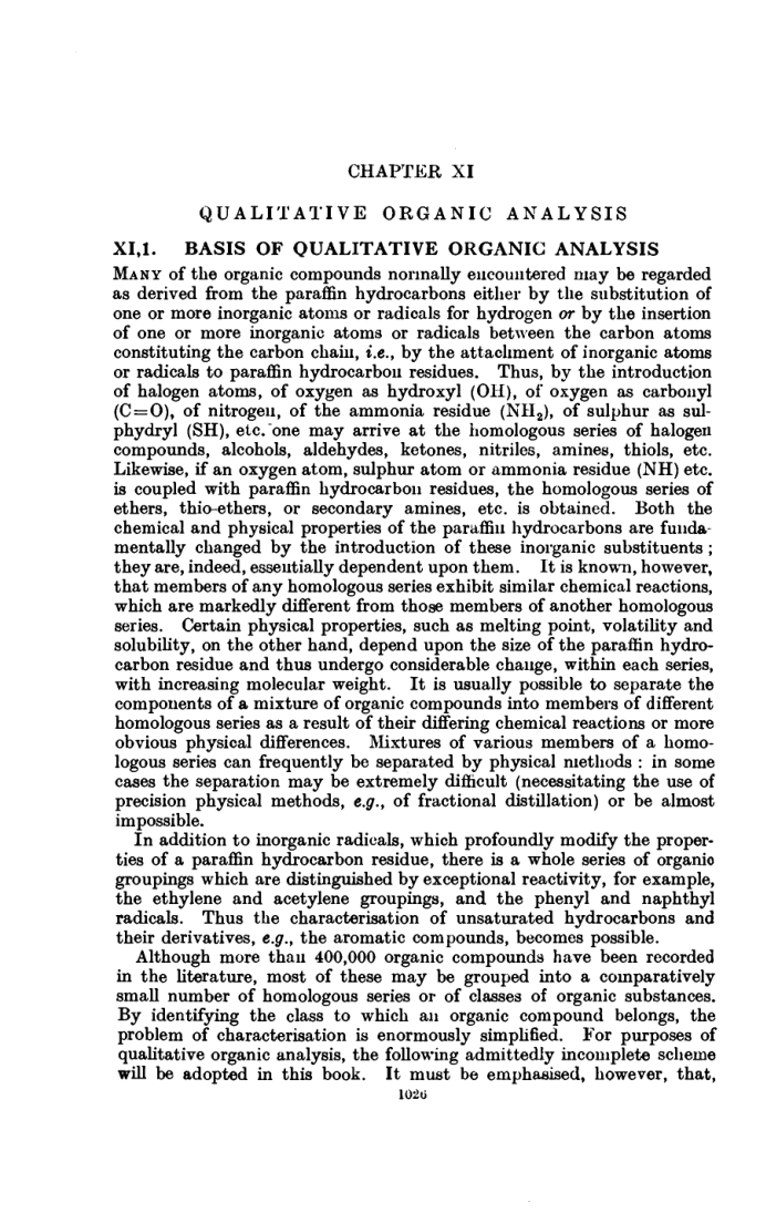 Chapter XI Qualitative Organic Analysis cover