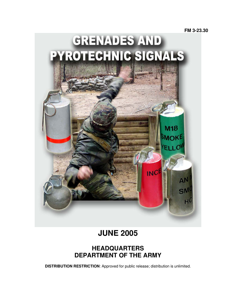 ARMY Grenades and Pyrotechnic Signals 2005 156p. cover
