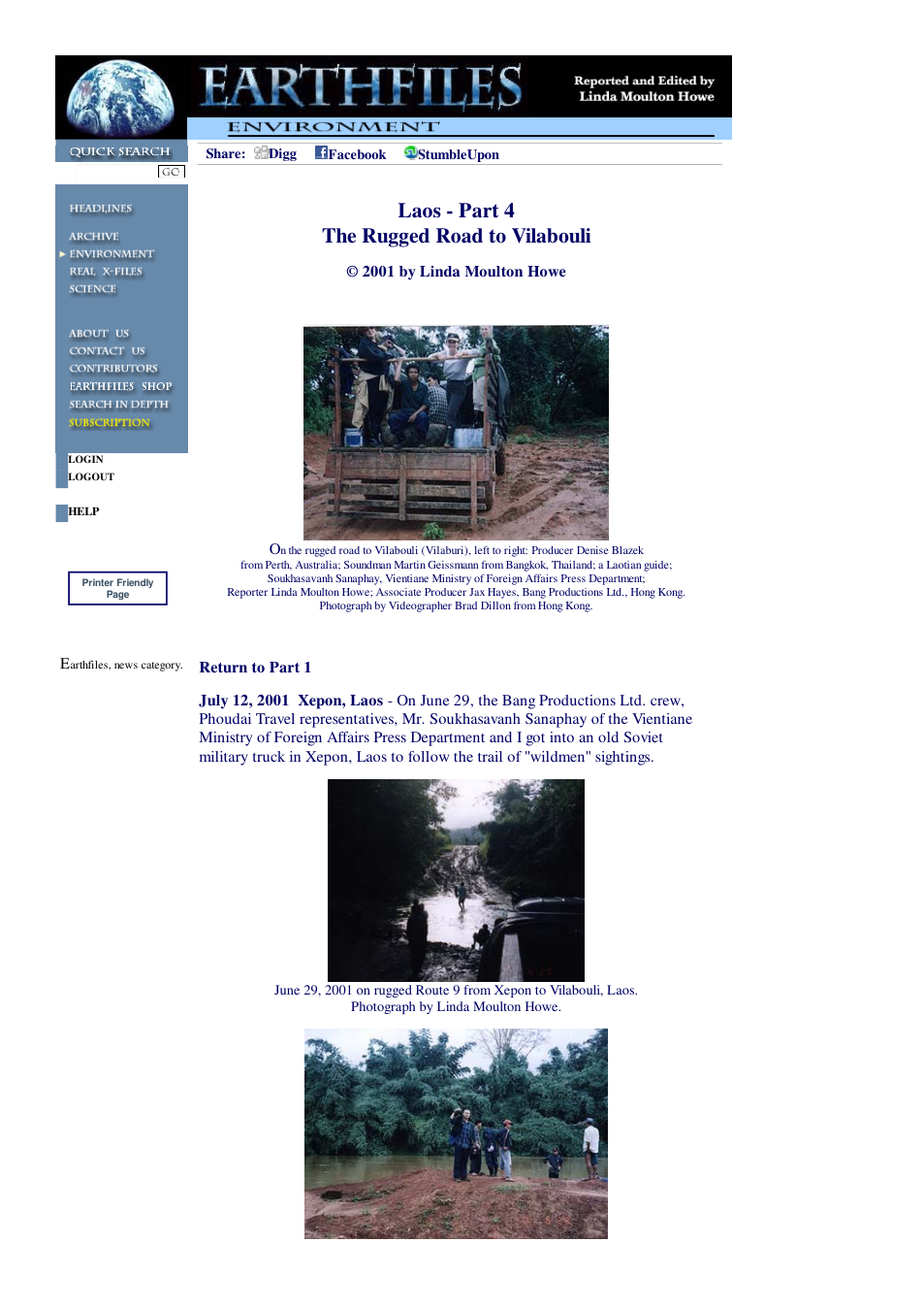 07 12 2001 Laos - Part 4 The Rugged Road to Vilabouli cover