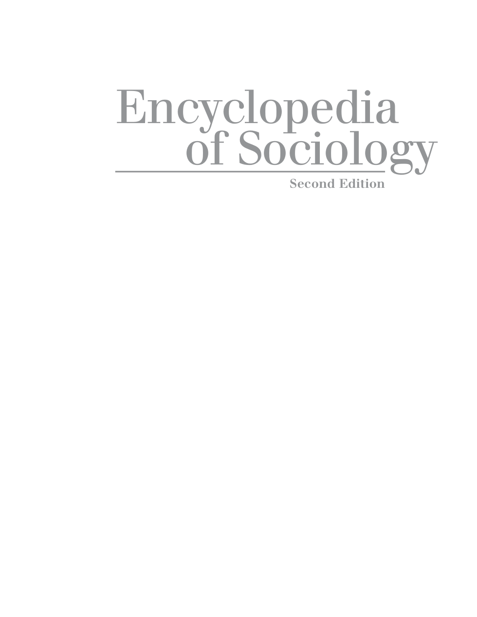 Encyclopedia of Sociology Vol.3 cover