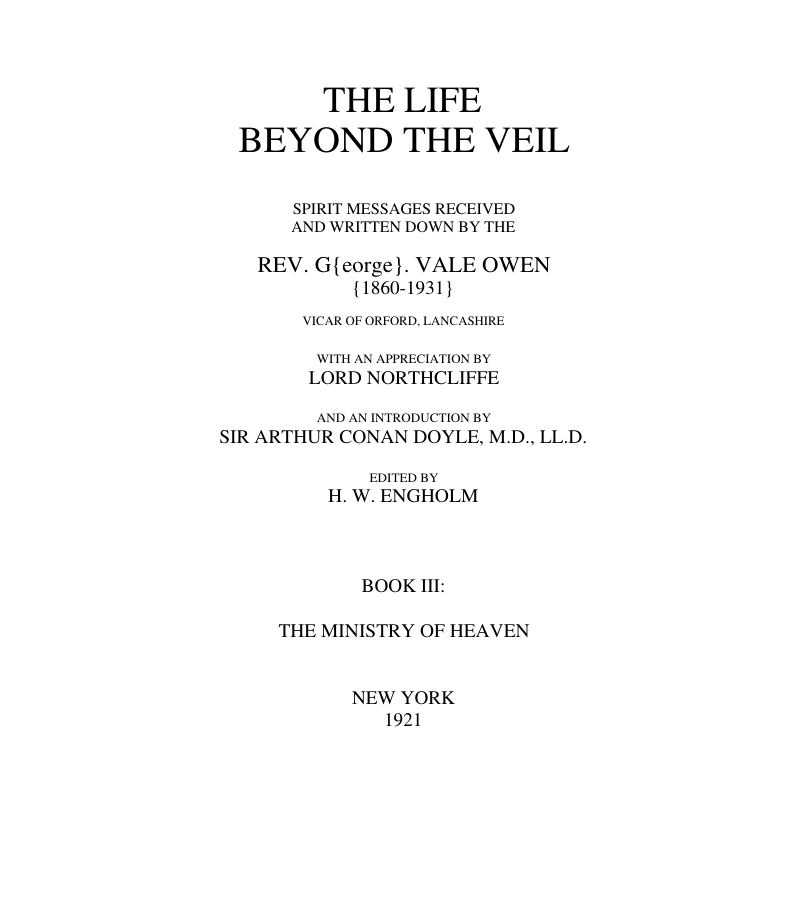 Owen - Life Beyond the Veil vol 3 cover