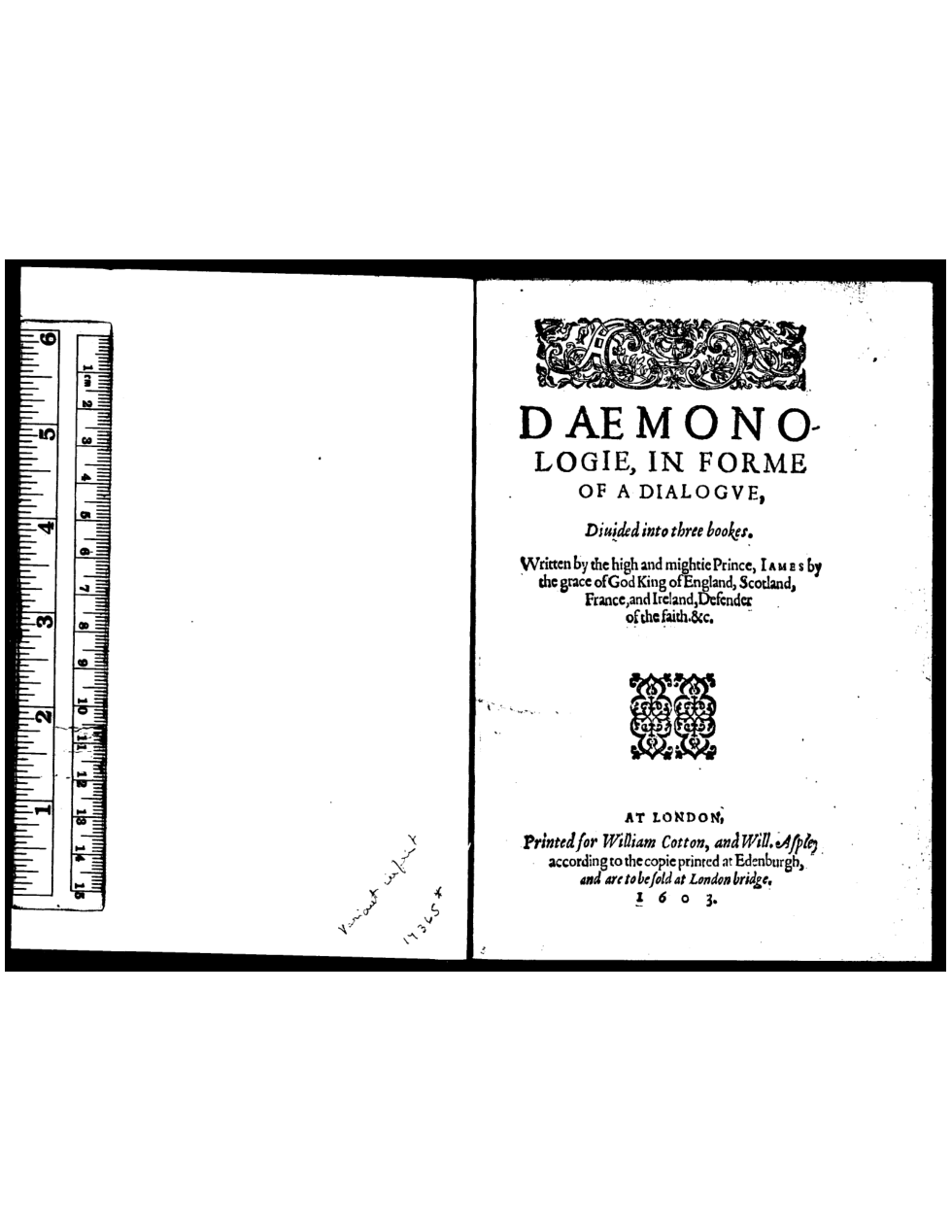 James I King of England-Daemonologie in forme of a dialogue cover