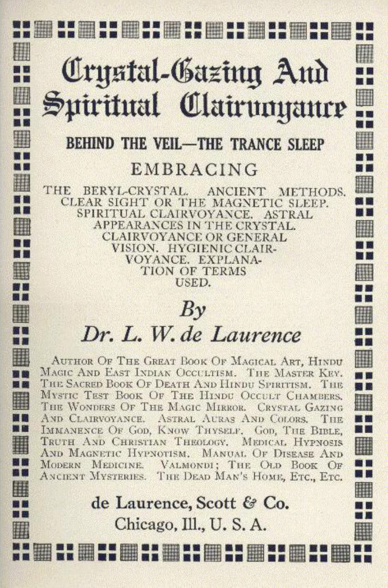 Crystal Gazing - Spritual Clairvoyance - L. W. de Lawrence cover