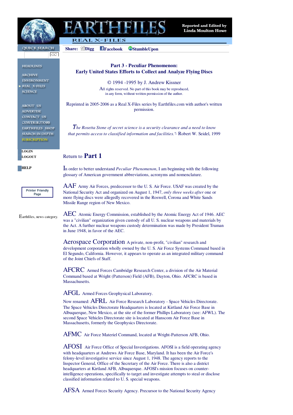 12 24 2005 Part 3 - Peculiar Phenomenon Early United States Efforts to Collect and Analyze Flying Discs cover