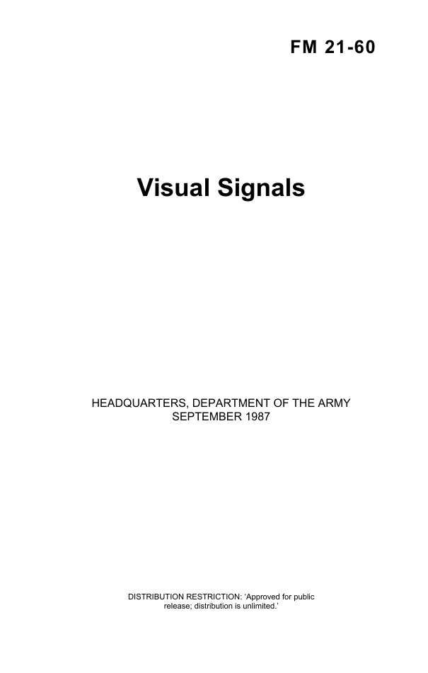 FM 21-60 Visual Signals cover