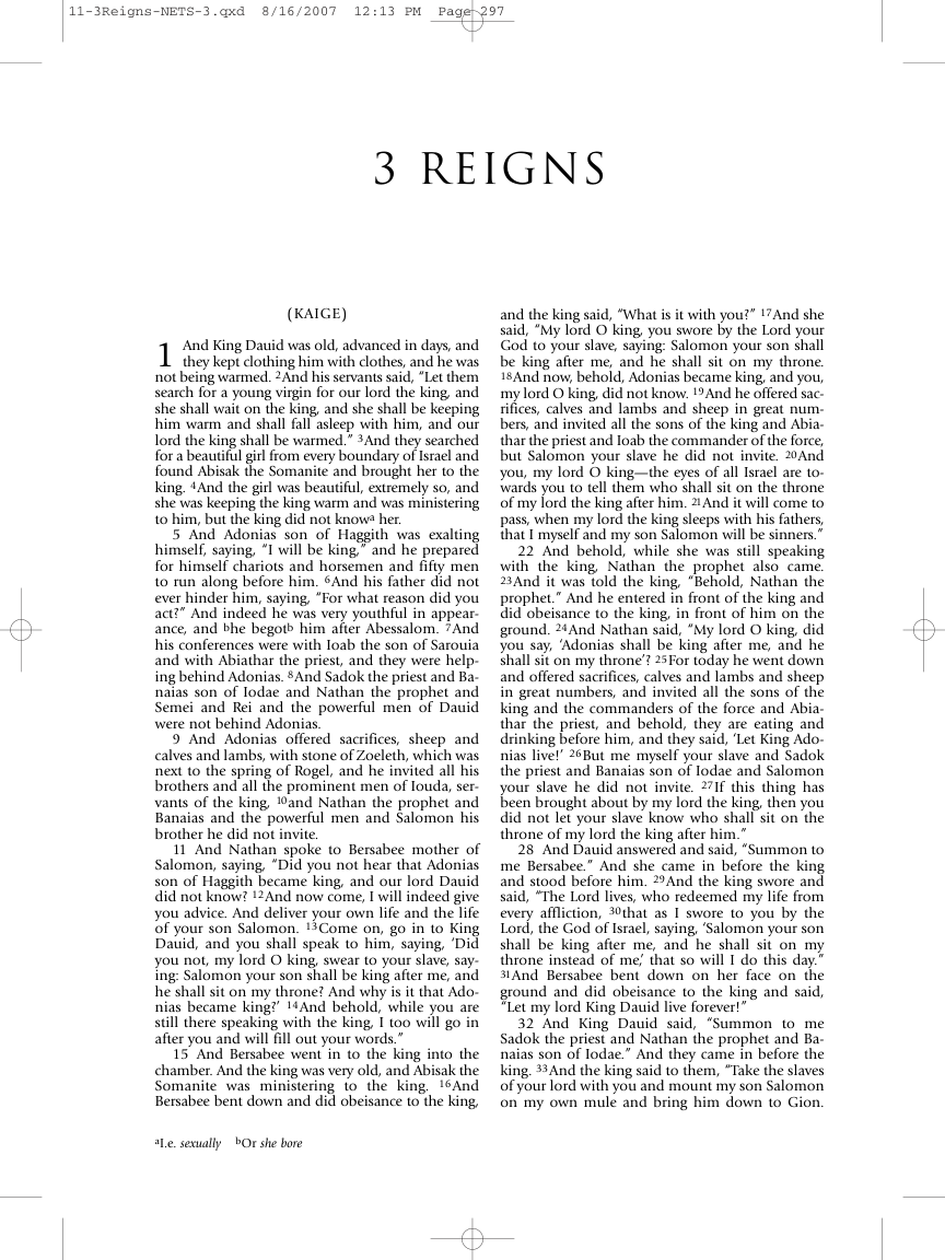 11 3 Reigns, tr. Paul D. McLean (Kaige) and Bernard A. Taylor (OG) cover
