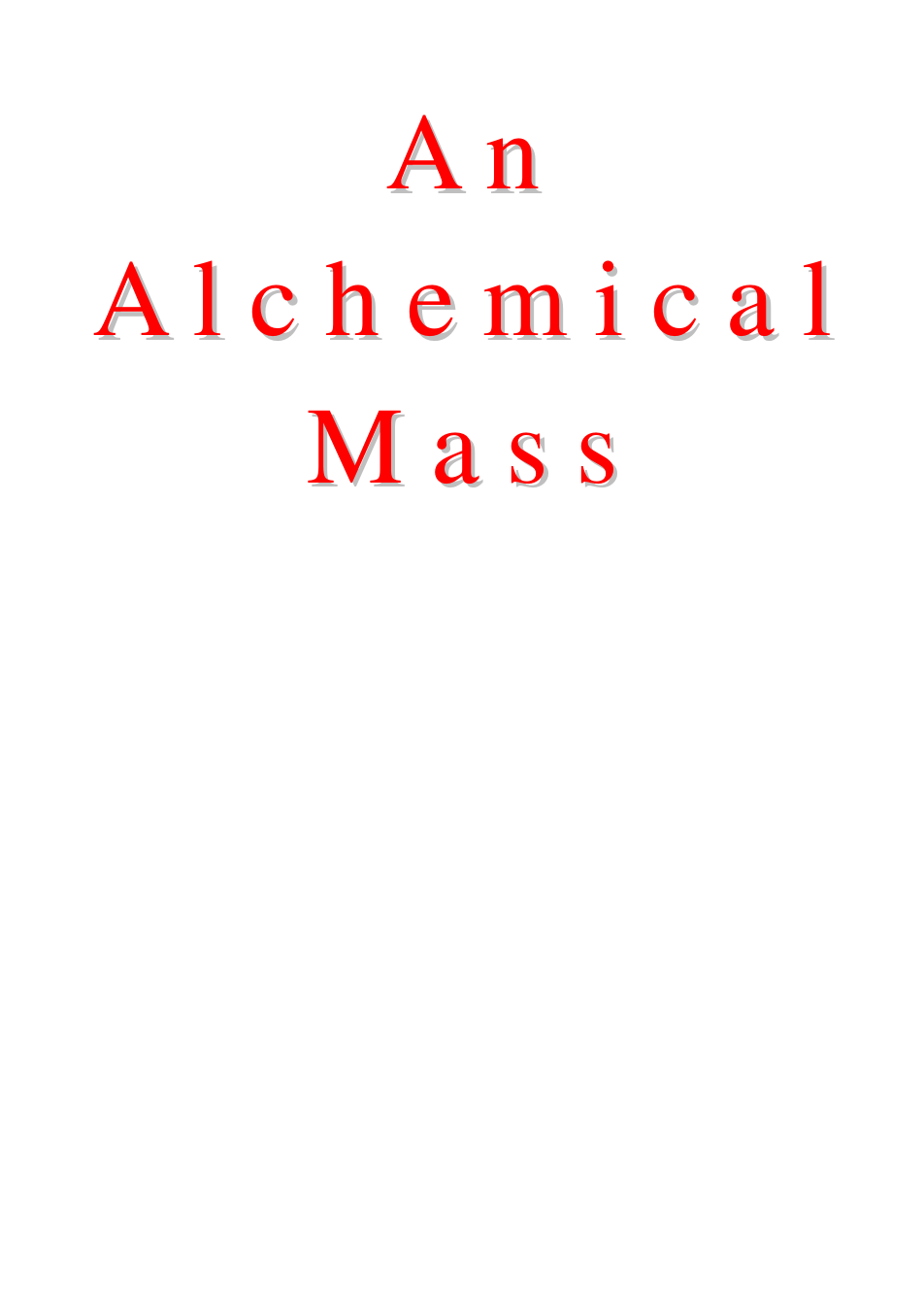 An Alchemical Mass cover