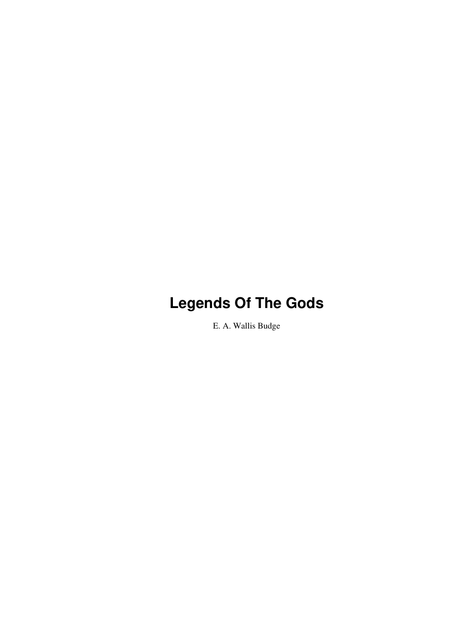 BUDGE-LegendsOfTheGods cover